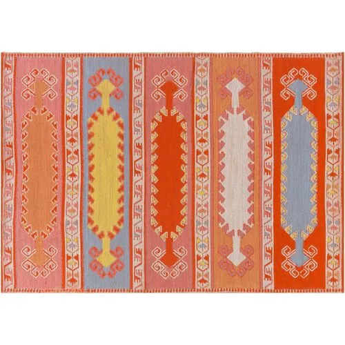 Jess Outdoor Rug - Coral - Orange - Orange