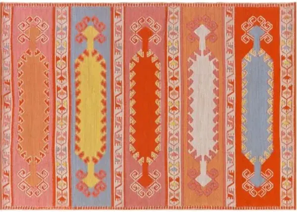Jess Outdoor Rug - Coral - Orange - Orange