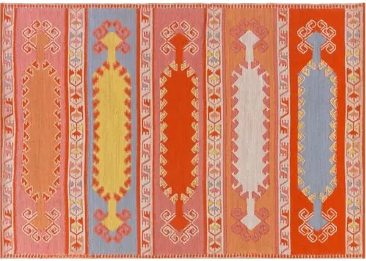 Jess Outdoor Rug - Coral - Orange - Orange