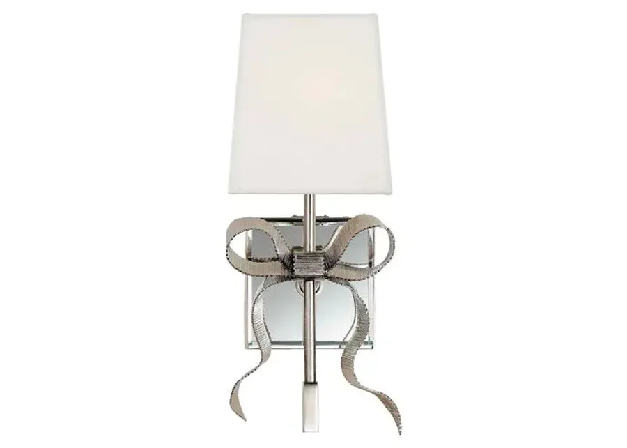 Visual Comfort - Ellery Bow Small Sconce - Silver