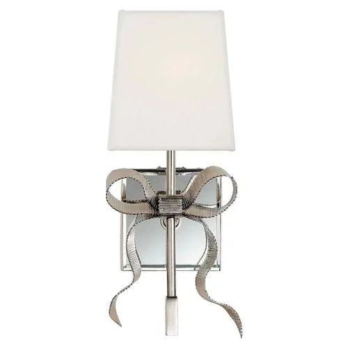 Visual Comfort - Ellery Bow Small Sconce - Silver