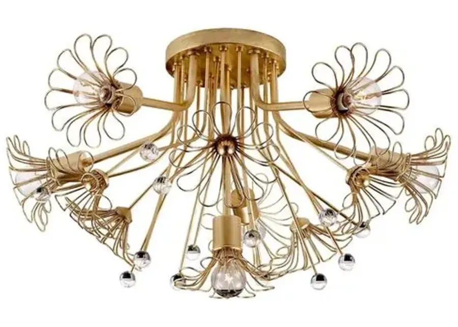 Visual Comfort - Keaton Bouquet Flush Mount - Gold