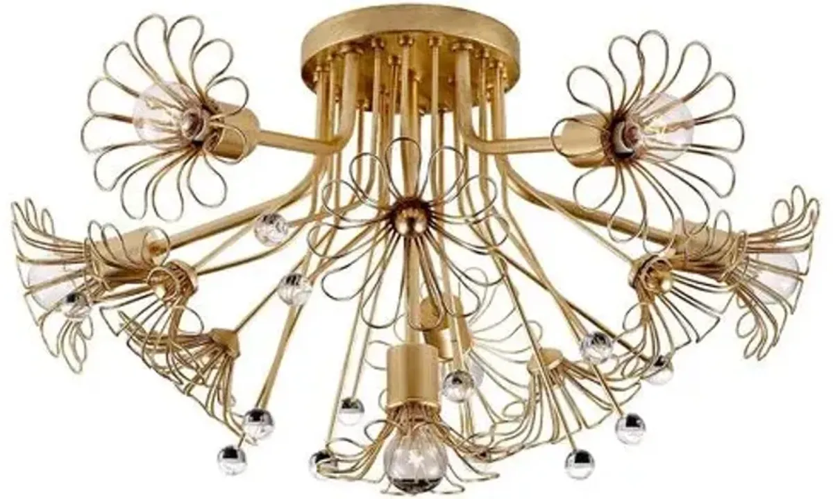 Visual Comfort - Keaton Bouquet Flush Mount - Gold