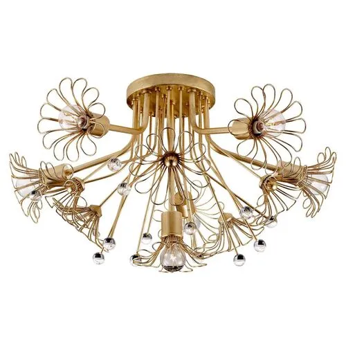 Visual Comfort - Keaton Bouquet Flush Mount - Gold