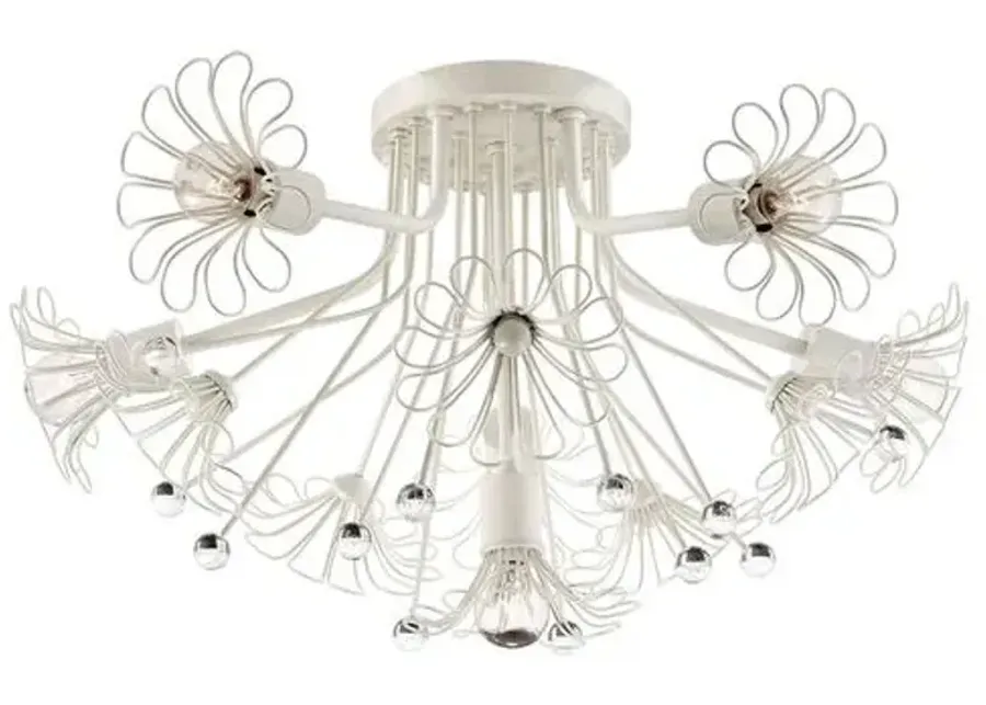 Visual Comfort - Keaton Bouquet Flush Mount - White