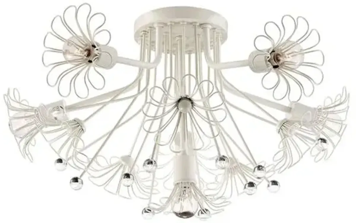 Visual Comfort - Keaton Bouquet Flush Mount - White