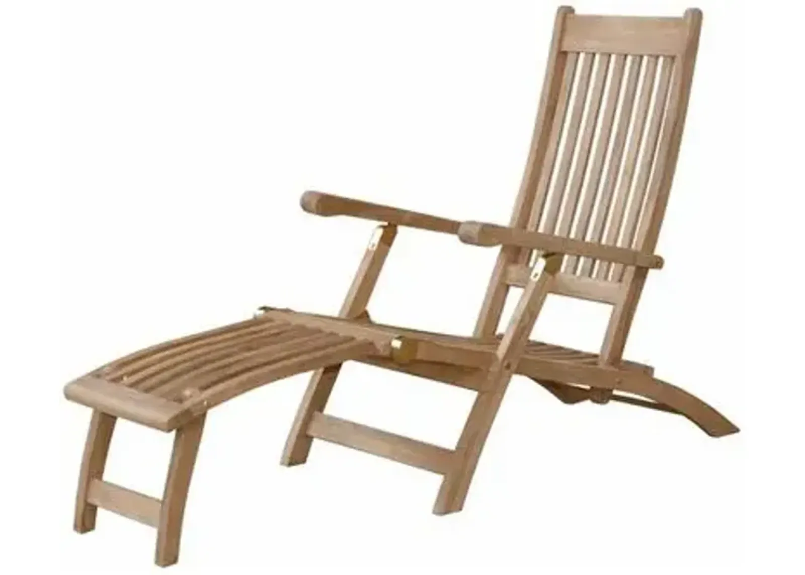 Tropicana Outdoor Lounger - Natural Teak - Brown