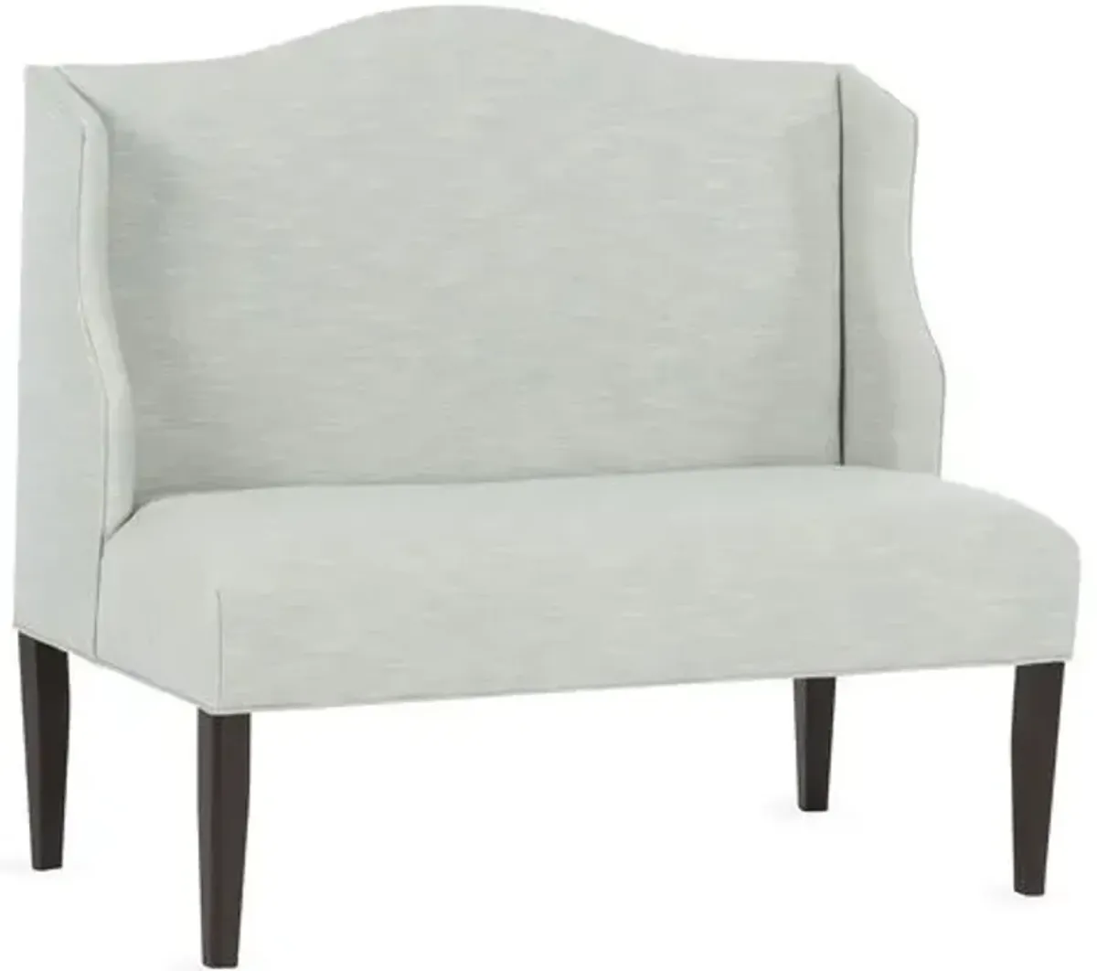 Chelsea Camelback Banquette - Handcrafted - Gray