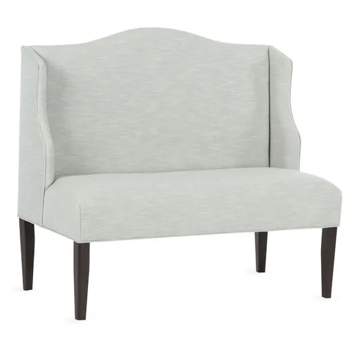 Chelsea Camelback Banquette - Handcrafted - Gray