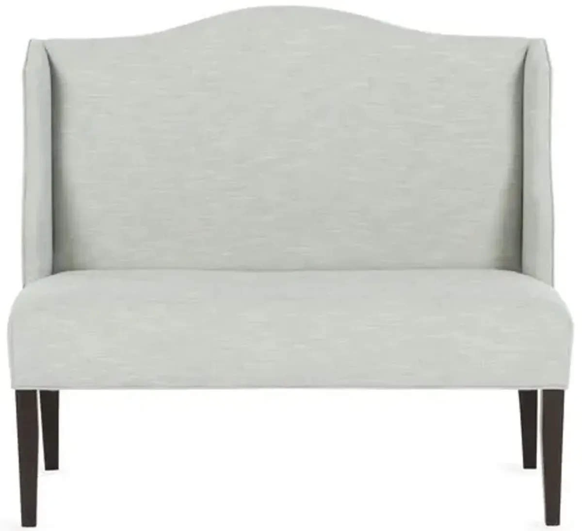 Chelsea Camelback Banquette - Handcrafted - Gray