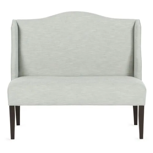 Chelsea Camelback Banquette - Handcrafted - Gray