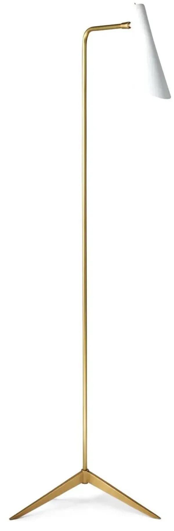 Penelope Floor Lamp - Brass/White
