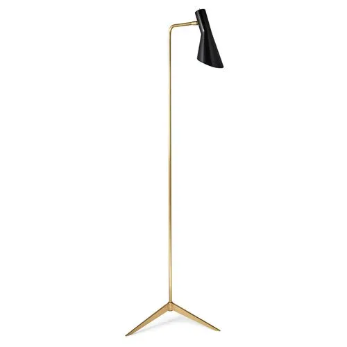 Penelope Floor Lamp - Brass/Black