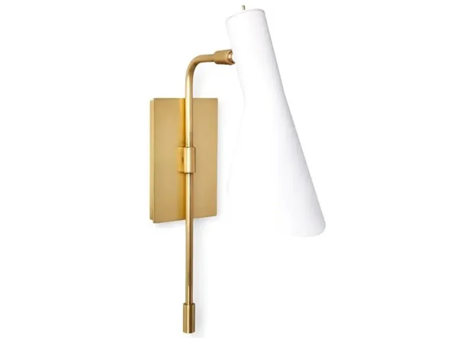 Penelope Wall Sconce - Brass/White