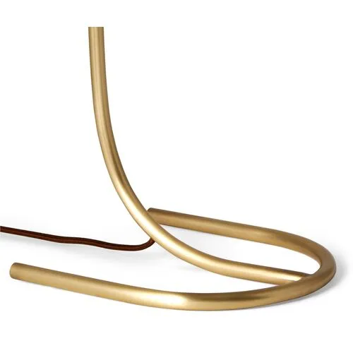 Penelope Task Lamp - Brass/White - Gold