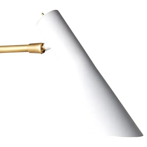 Penelope Task Lamp - Brass/White - Gold