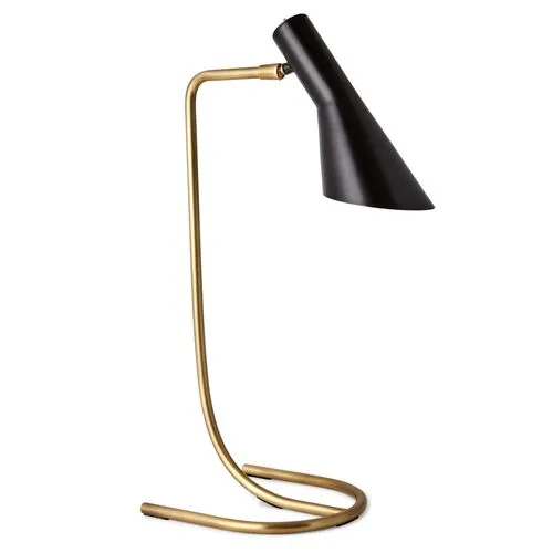 Penelope Task Lamp - Brass/Black - Gold