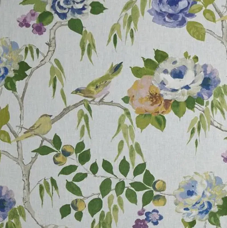 James Settee - Lemon/Bird Floral - Handcrafted - Green