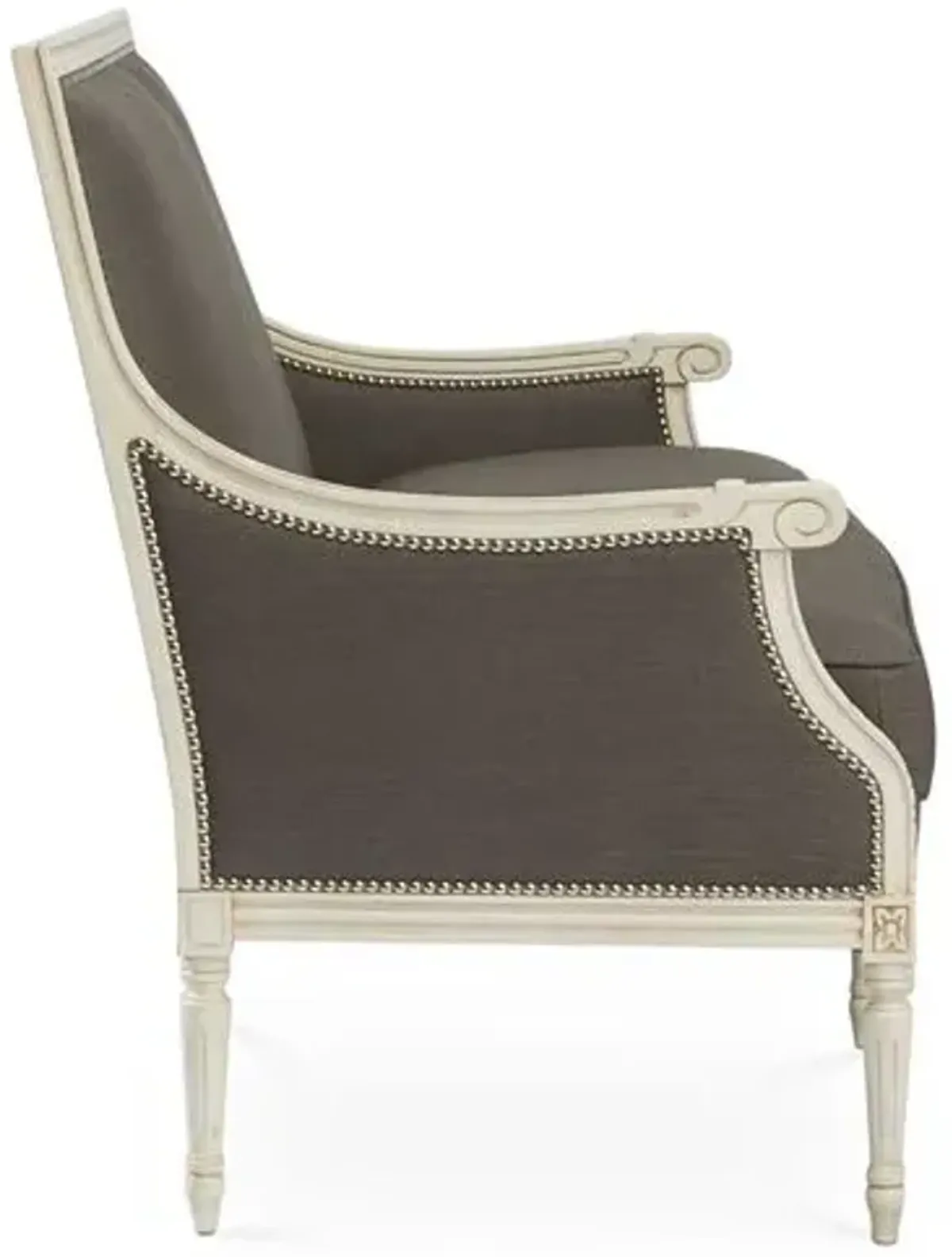 James Settee - Graphite Linen - Handcrafted - Gray