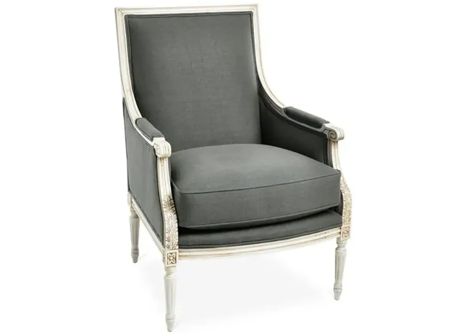 James Accent Chair - Graphite Linen - Gray, Comfortable, Durable