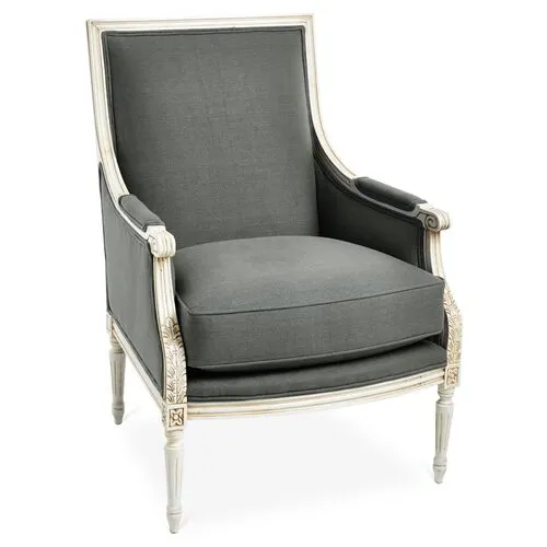 James Accent Chair - Graphite Linen - Gray, Comfortable, Durable