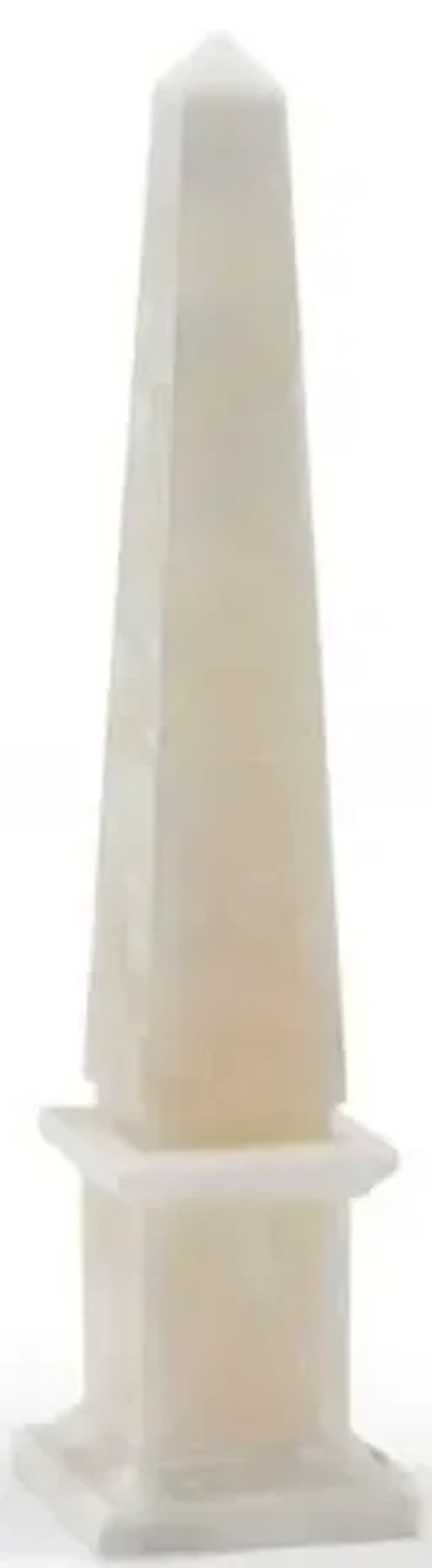 12" Alabaster Obelisk - Natural - Chelsea House - Handcrafted - Ivory