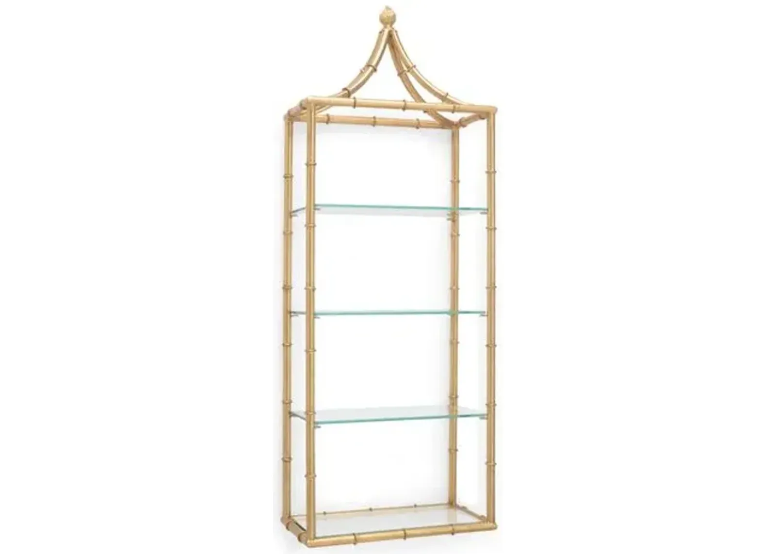 Pagoda Wall tagère - Gold/Clear - Chelsea House