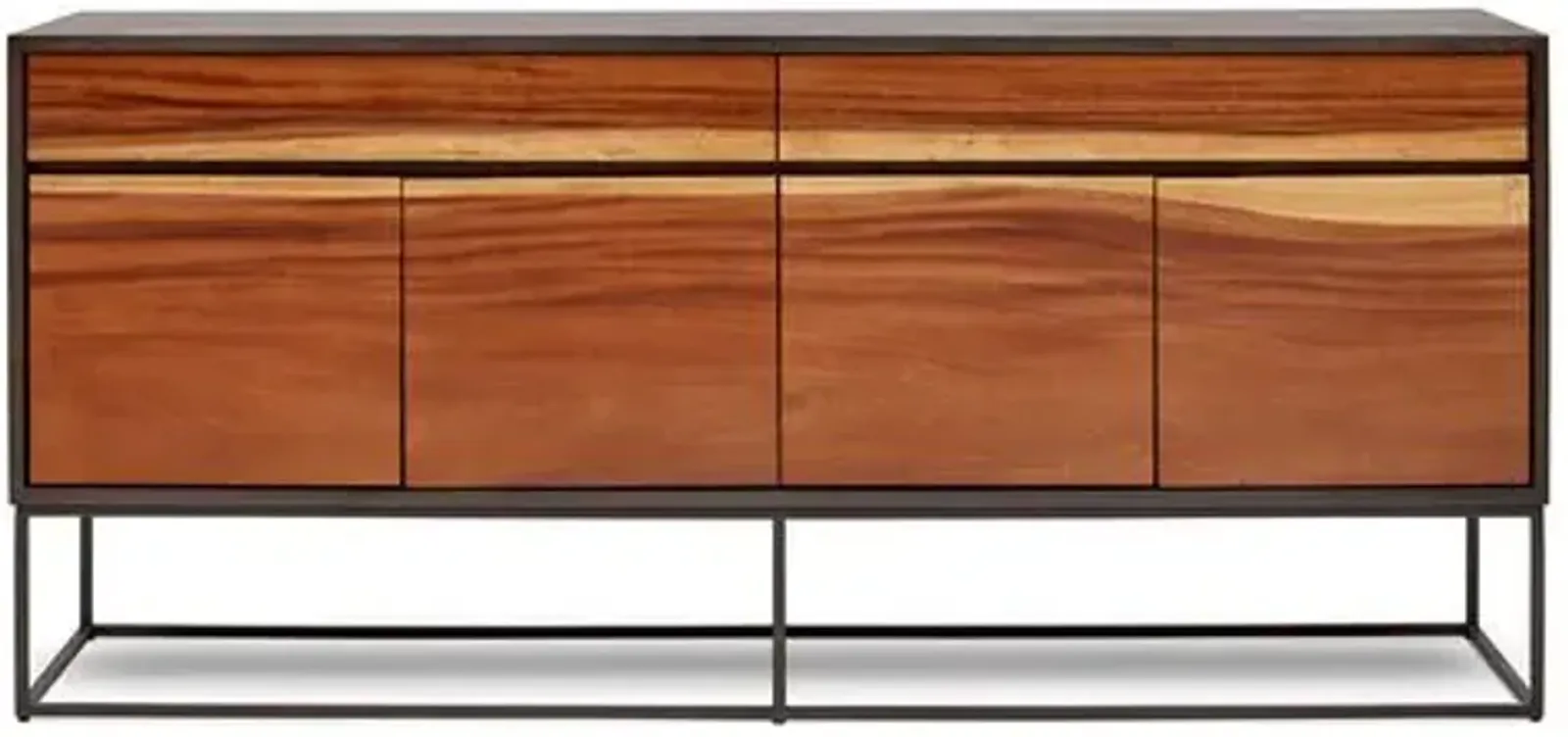 Dorota Sideboard - Natural/Black - Brown