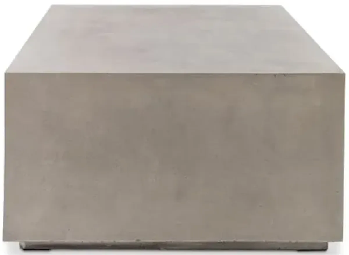 Elwood Indoor/Outdoor Square Concrete Coffee Table - Gray