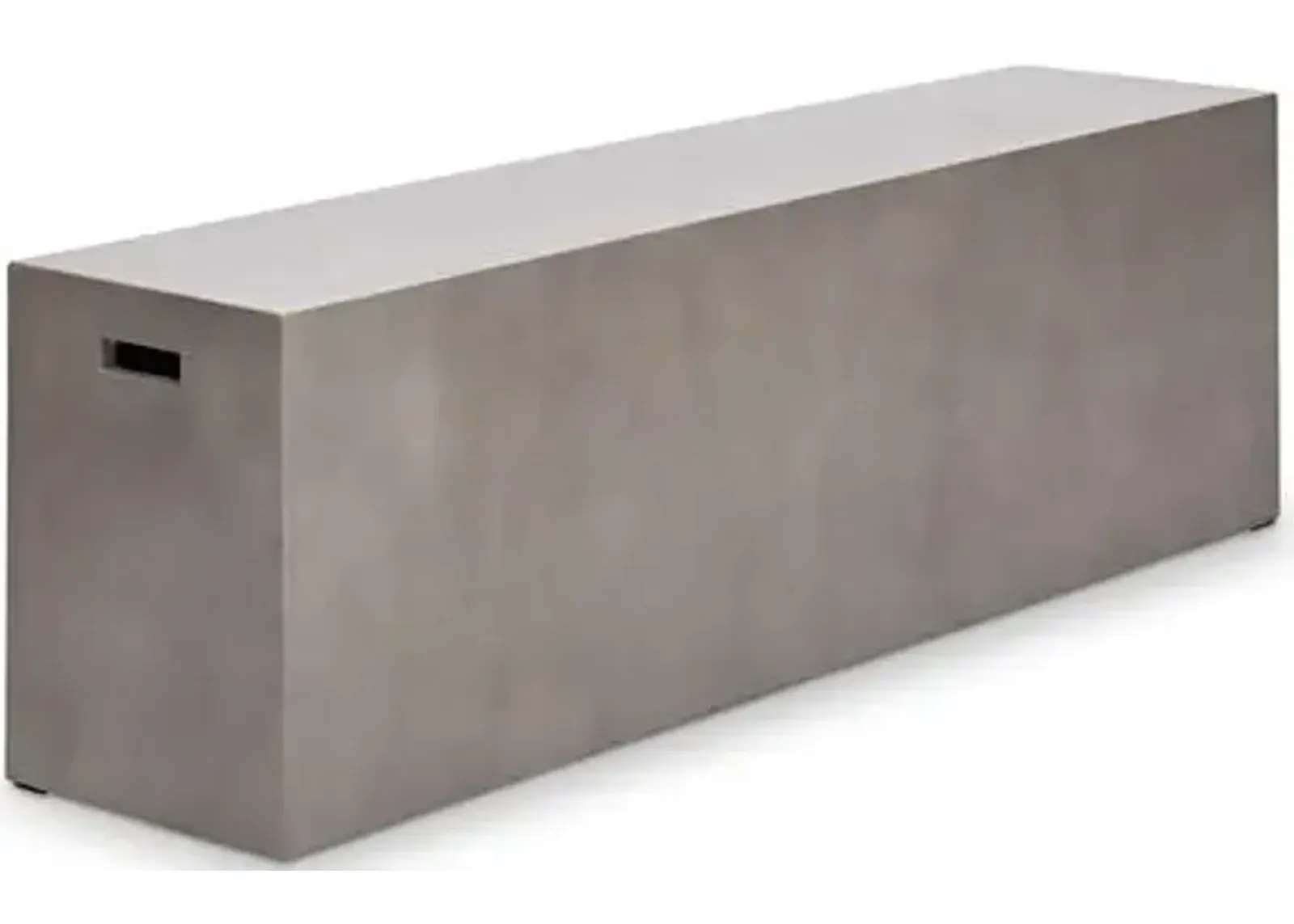 Elwood Rectangular Concrete Bench - Dark Grey - Gray