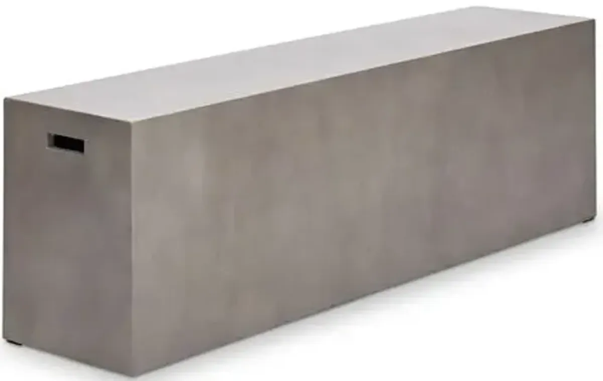 Elwood Indoor/Outdoor Rectangular Concrete Bench - Gray