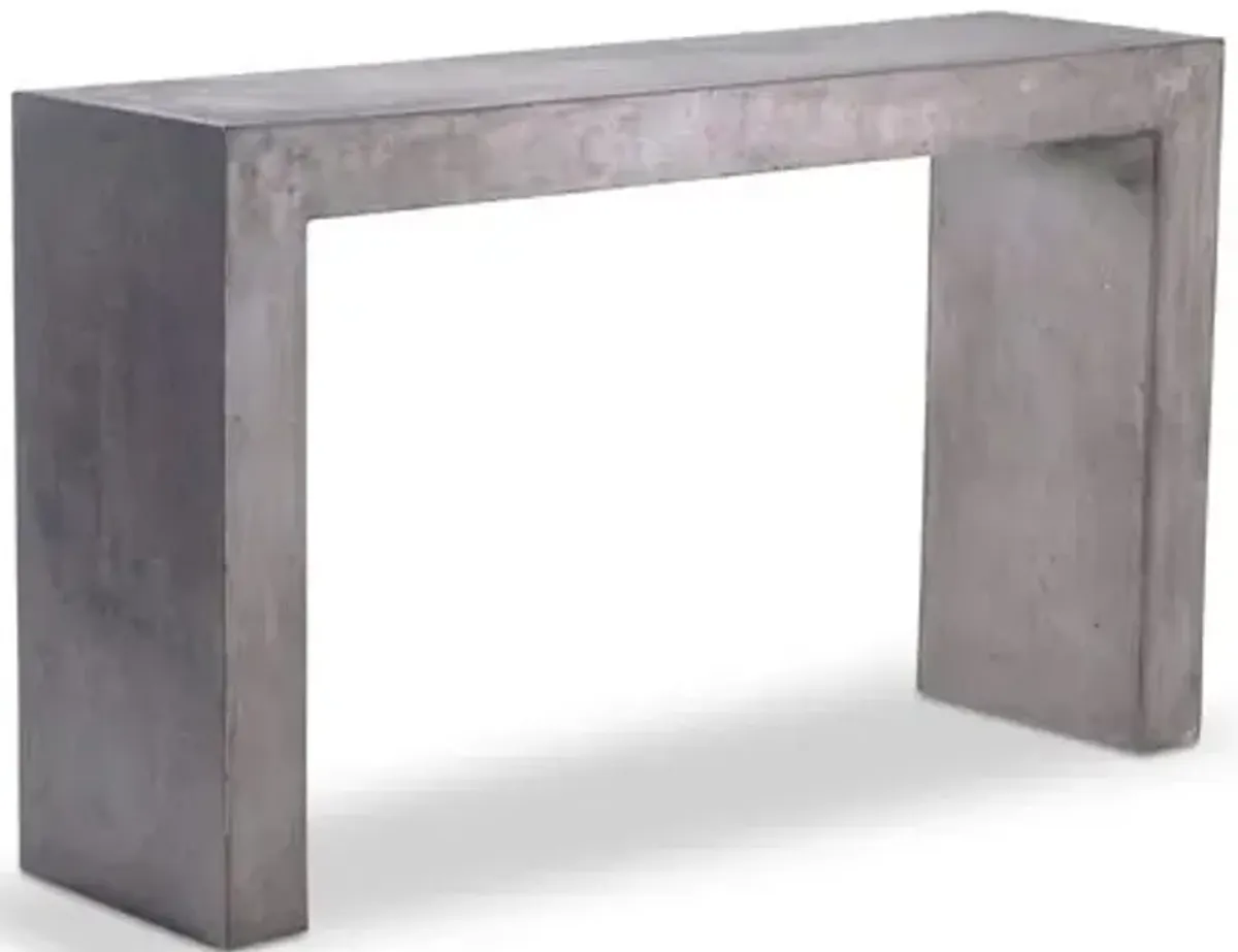 Maxwell Indoor/Outdoor Concrete Console - Gray