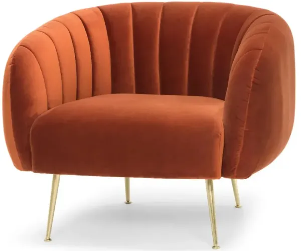Cayla Channeled Accent Chair, Velvet