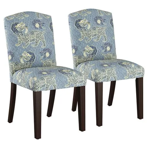 Set of 2 Marie Side Chairs - Blue Lion - Handcrafted