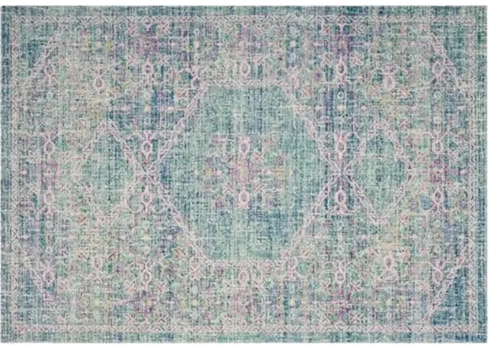 Tienette Rug - Blue/Fuchsia - Blue