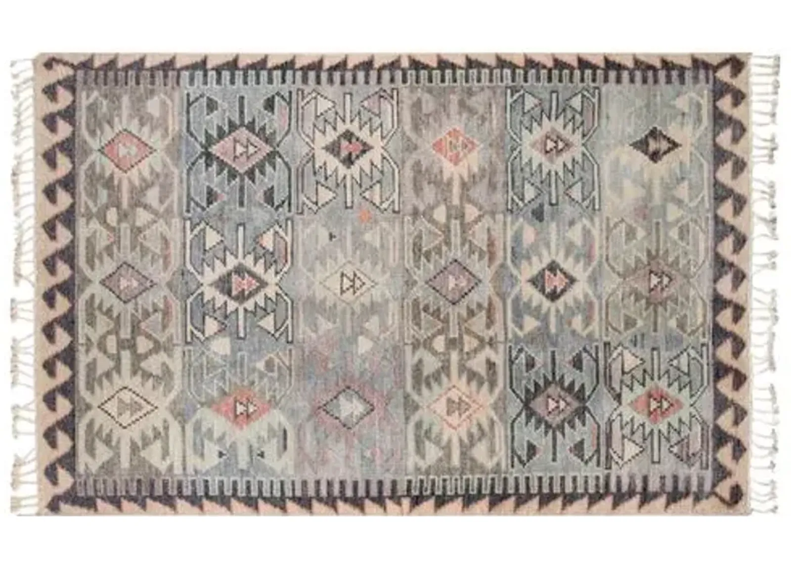 Cardosi Hand-Knotted Rug - Light Blue - Blue