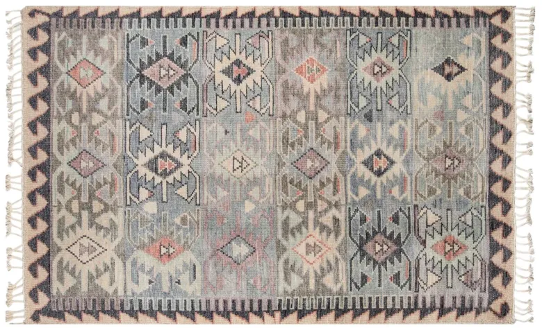 Cardosi Hand-Knotted Rug, Light Blue