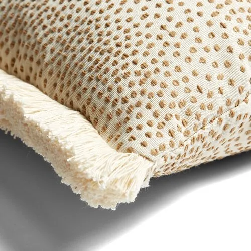 Imogen 12x23 Lumbar Pillow - Beige Dots