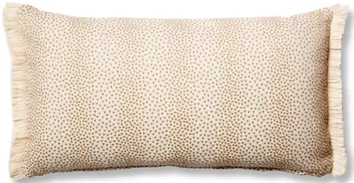 Imogen 12x23 Lumbar Pillow - Beige Dots