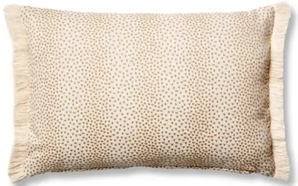 Imogen 12x18 Small Lumbar Pillow - Beige Dots