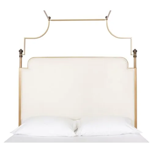 Loren Canopy Bed - Gold