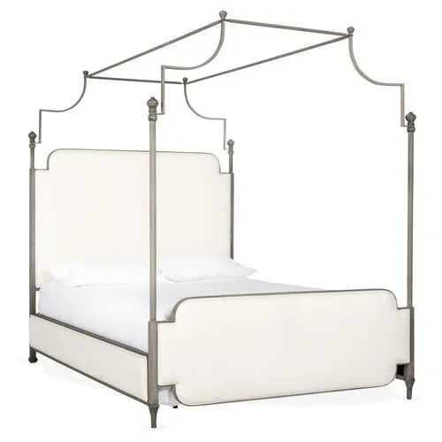 Loren Canopy Bed - Ivory