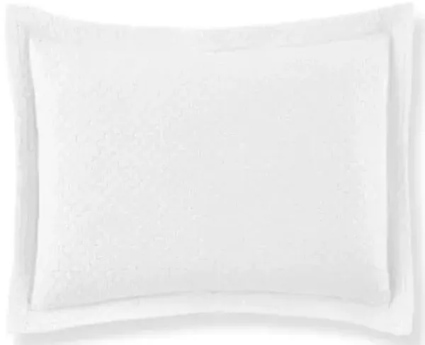 Juliet Matelass Sham - Peacock Alley - White