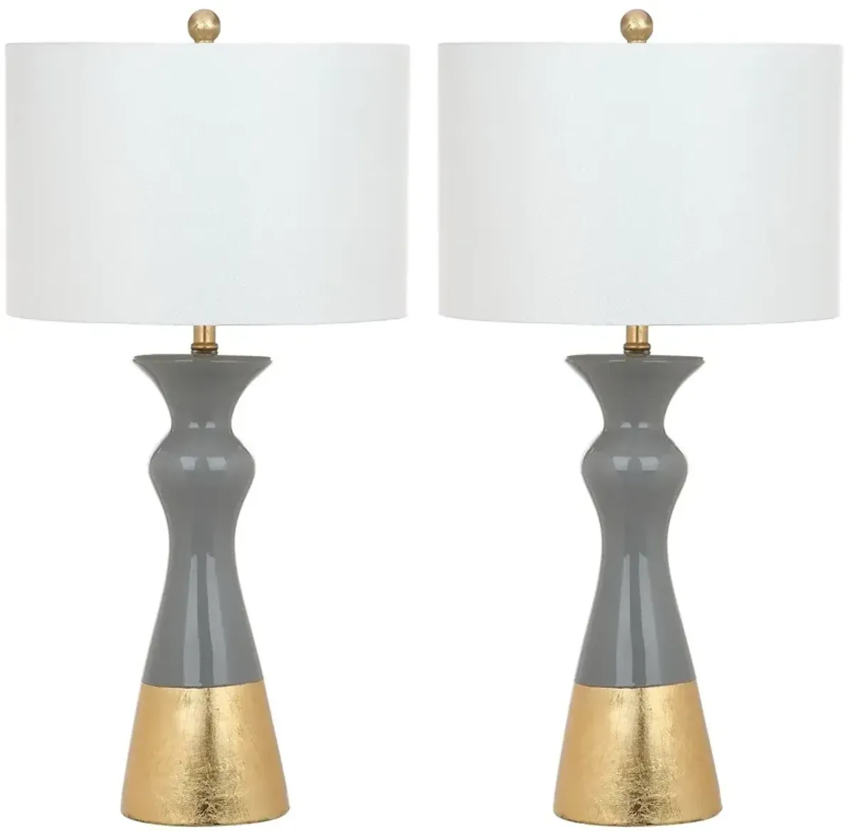 Set of 2 Mona Table Lamps - Gray/White