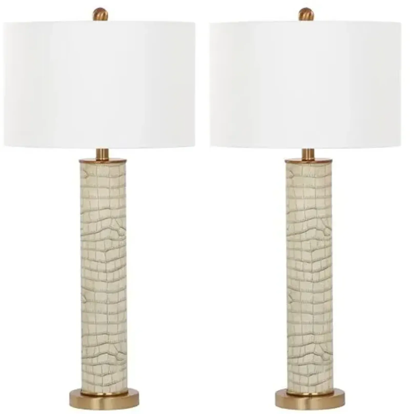 Set of 2 Cara Table Lamps - Cream