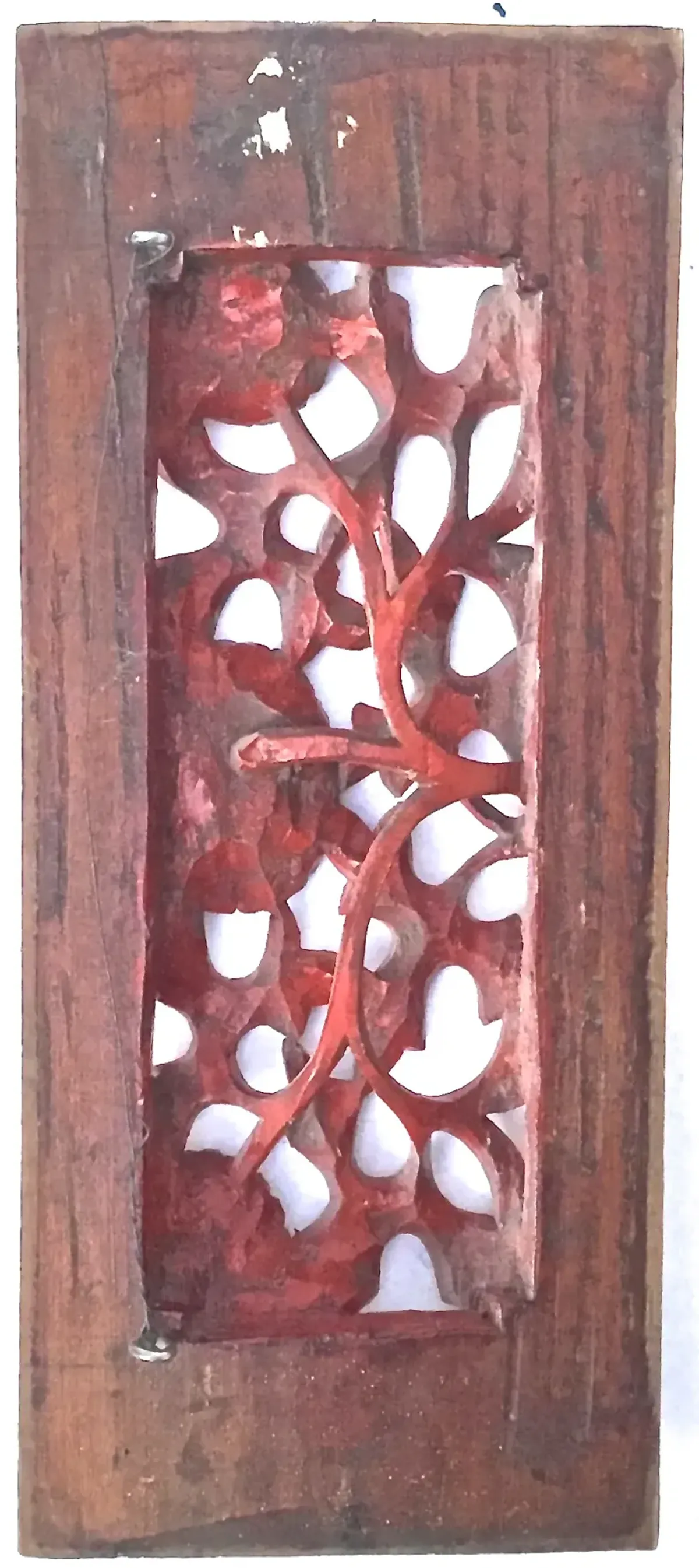 Hand-Carved Floral Panel - Vermilion Designs - Beige