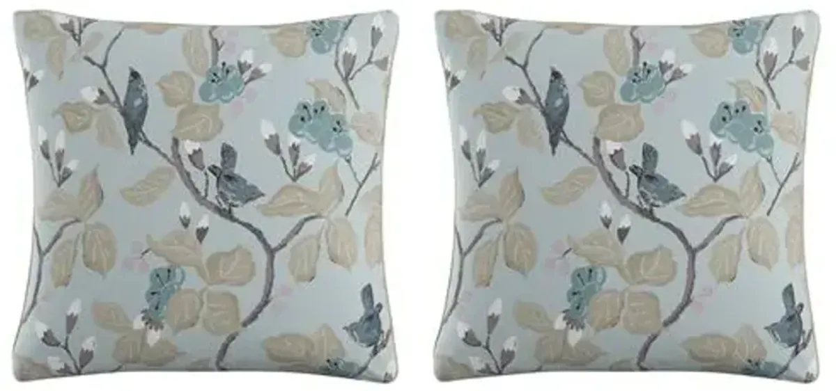 Set of 2 Chinoiserie Pillows