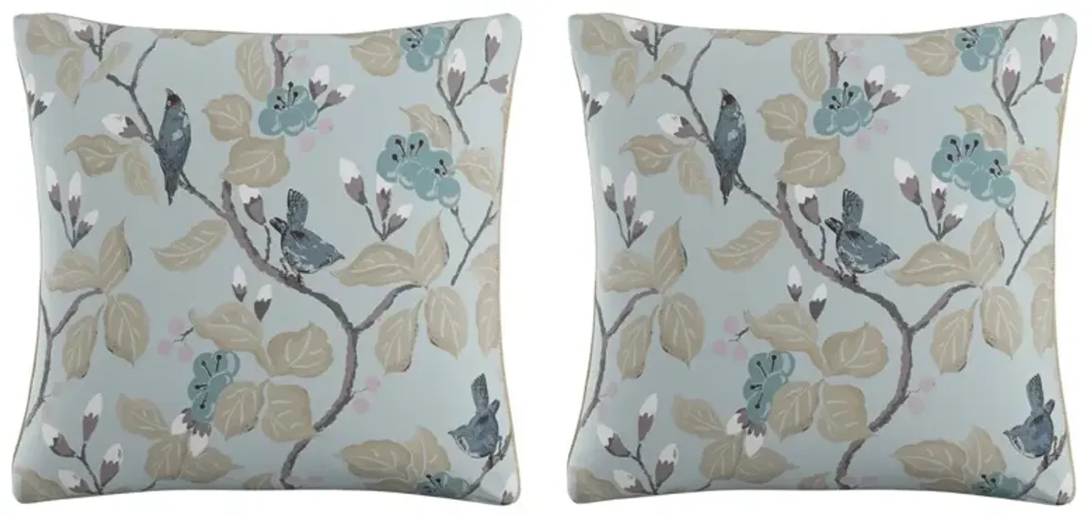 Set of 2 Chinoiserie Pillows