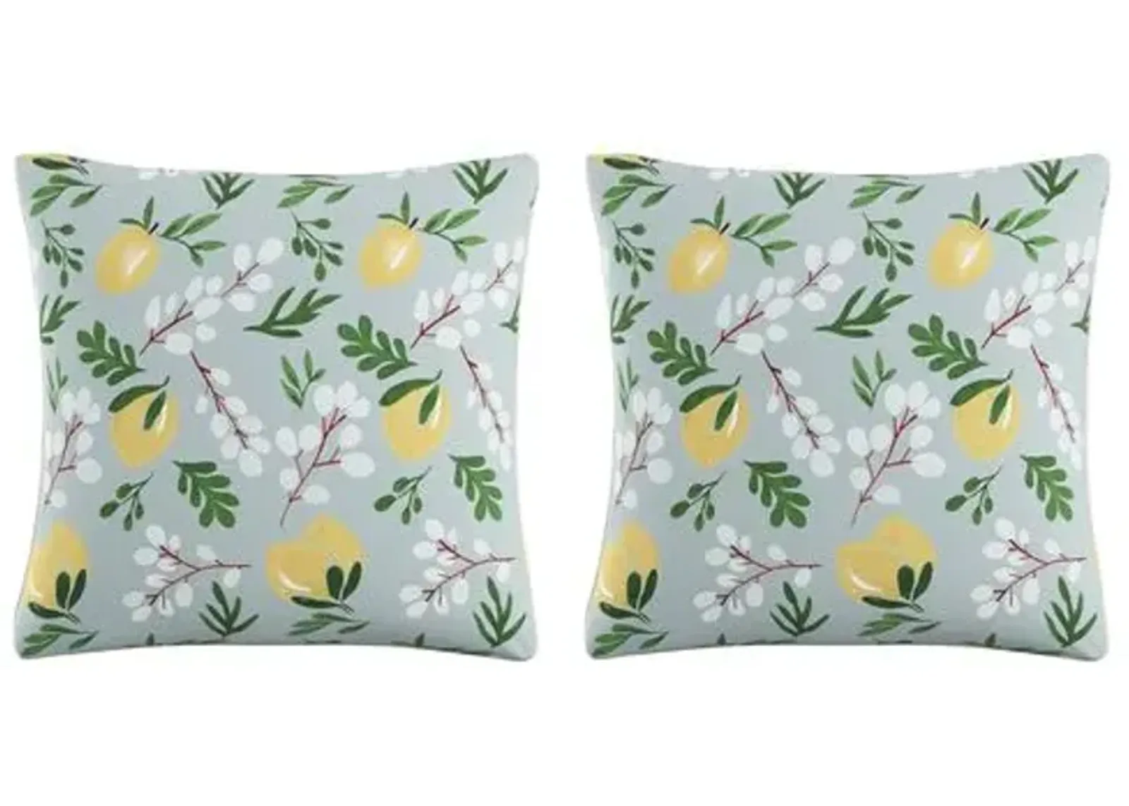 Lemon Blossom Lemon Blossom Pillow Set Blue