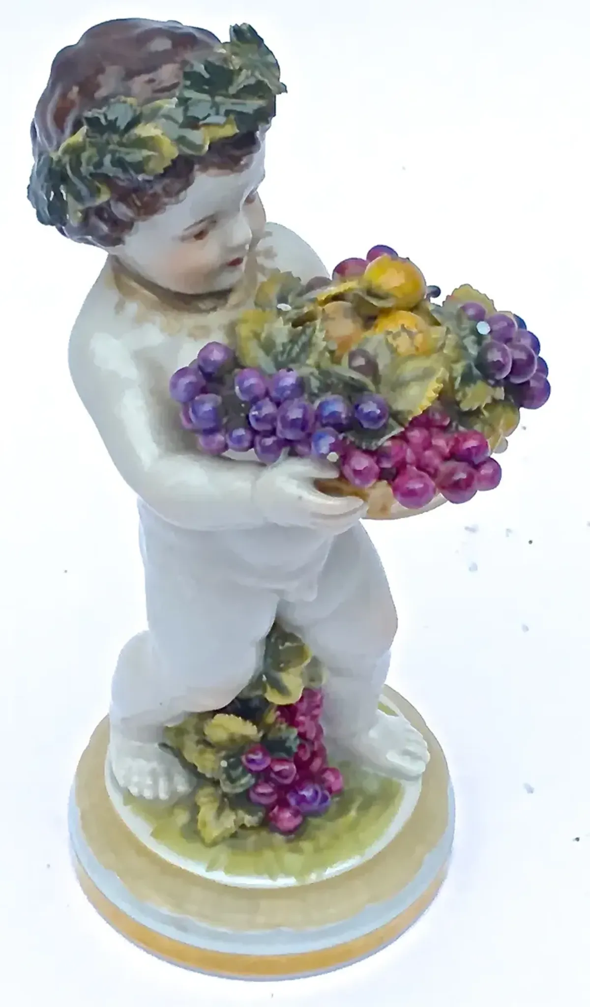 Antique Cherub Figurine - Vermilion Designs - White